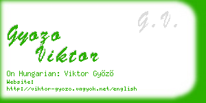 gyozo viktor business card