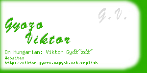 gyozo viktor business card